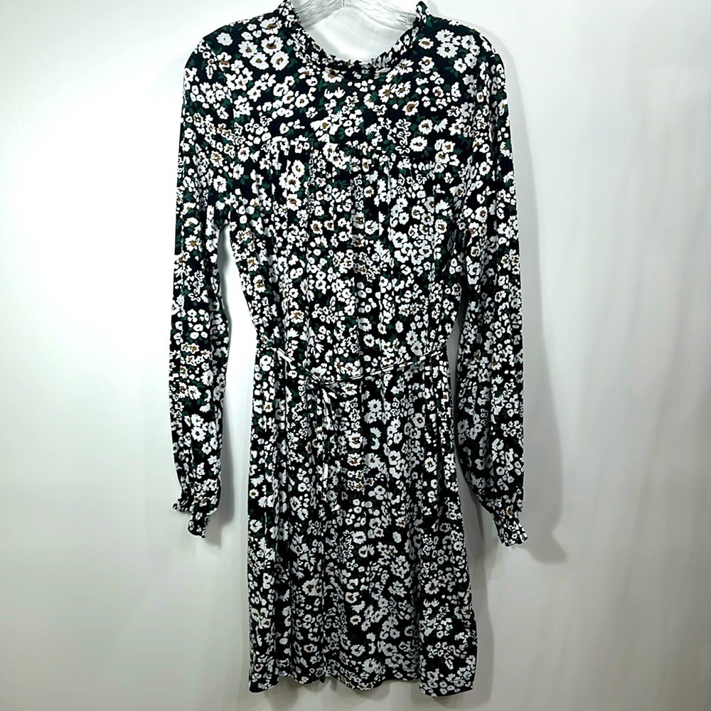 Boden black floral dress D0448 size 8 R. NWT.